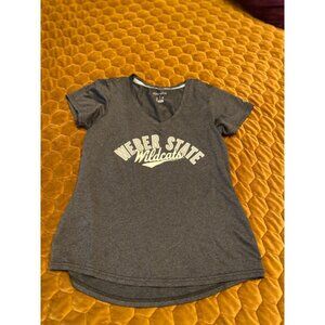 Weber State Wildcats Grey V-Neck NCAA T-Shirt